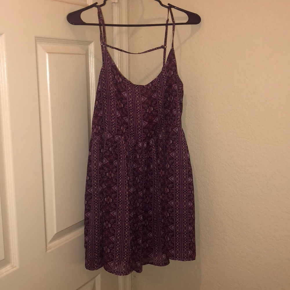 Purple cami dress with open back